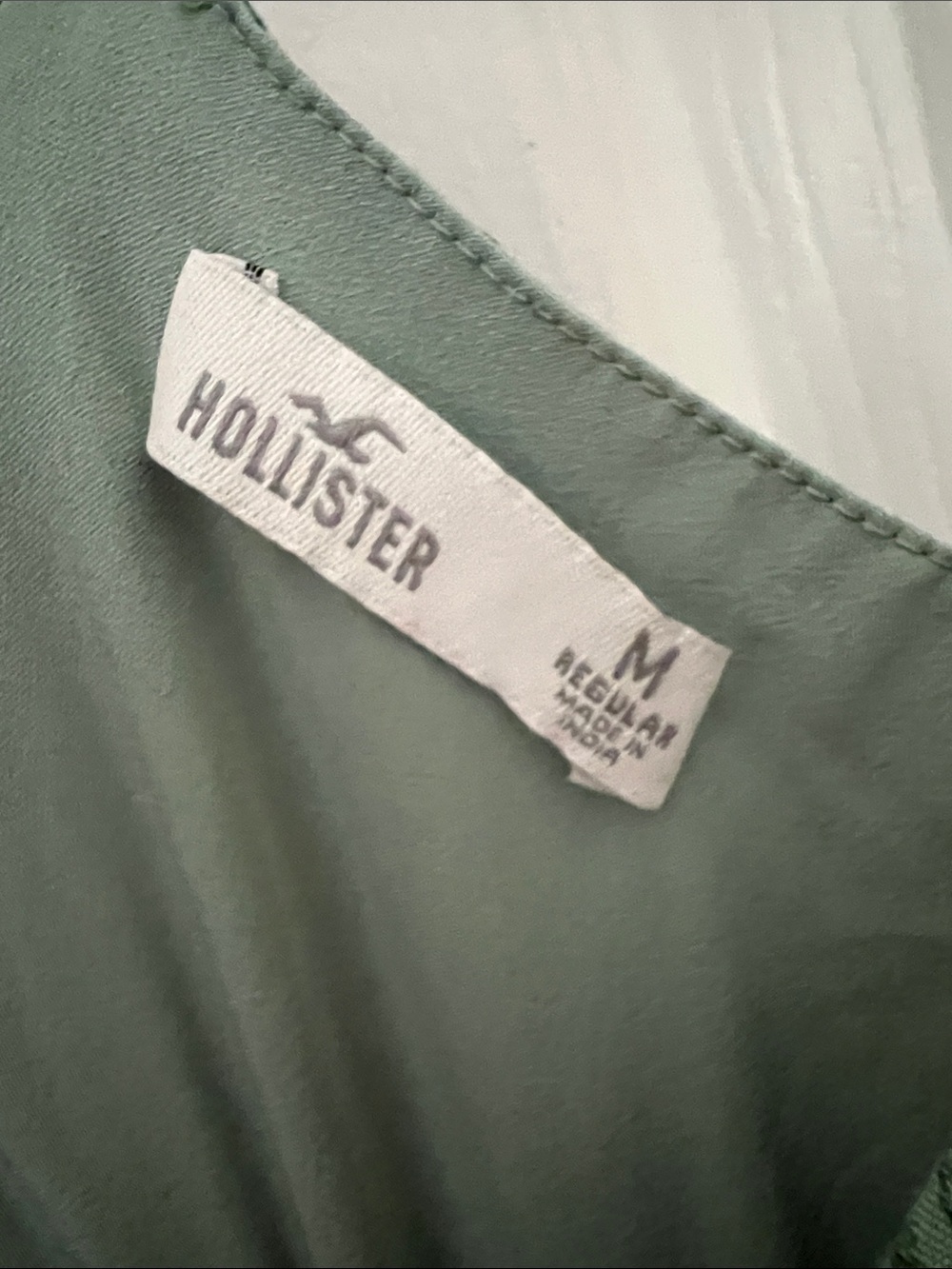 Green Floral Maxi Dress - Hollister - Tie Back - Picture 6 of 7
